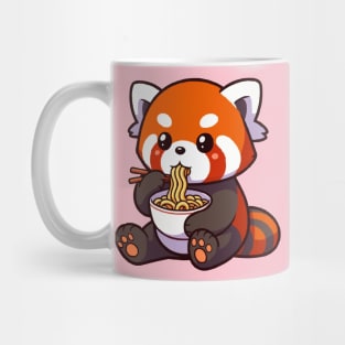 cute red panda ramen enthusiast Mug